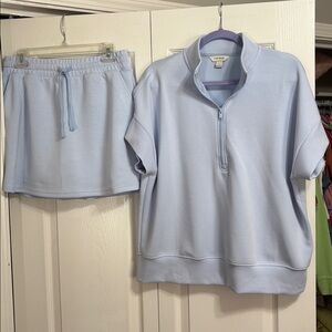 Sky Blue Scuba Skort Set